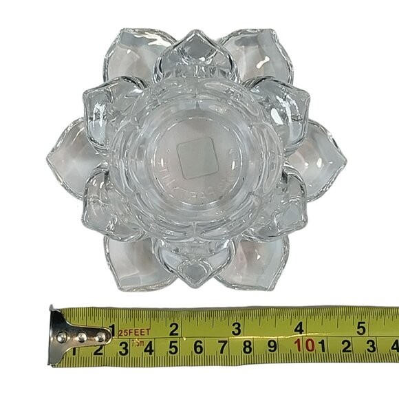 PartyLite Lotus Flower Glass Votive Candle Pair P91289 - Picture 9 of 9